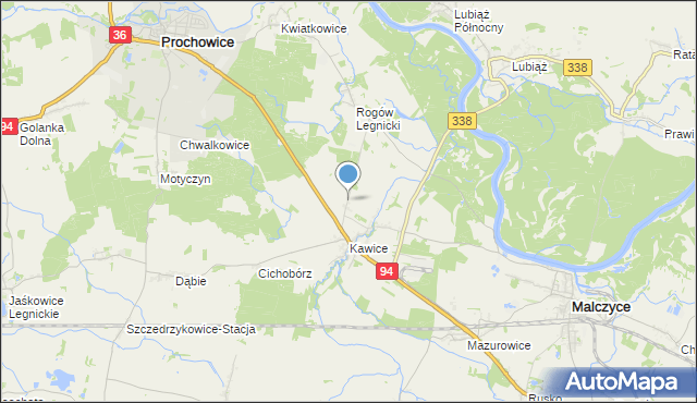 mapa Kolonia Kawice, Kolonia Kawice na mapie Targeo